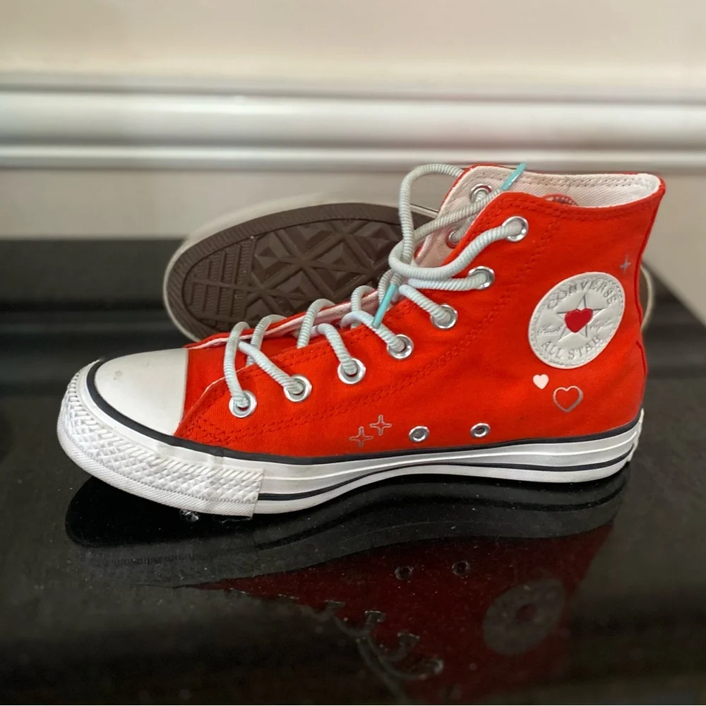 Converse High-Top Sneakers with White Soles